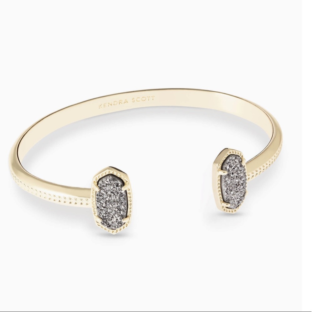 Kendra Scott Elton bracelet in gold platinum drusy